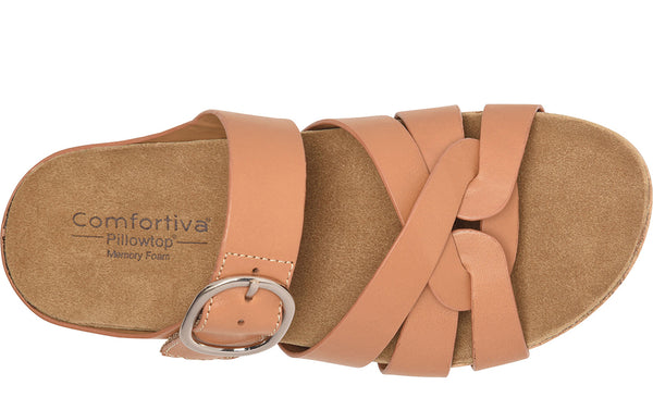 Comfortiva Women's Gianna Low Wedge Slide Sandal