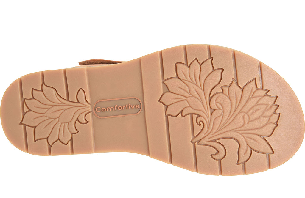 Comfortiva Women's Gwen Slip-Resistant Low Wedge Sandal