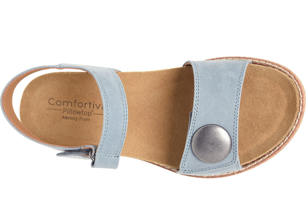 Comfortiva Women's Gwen Slip-Resistant Low Wedge Sandal