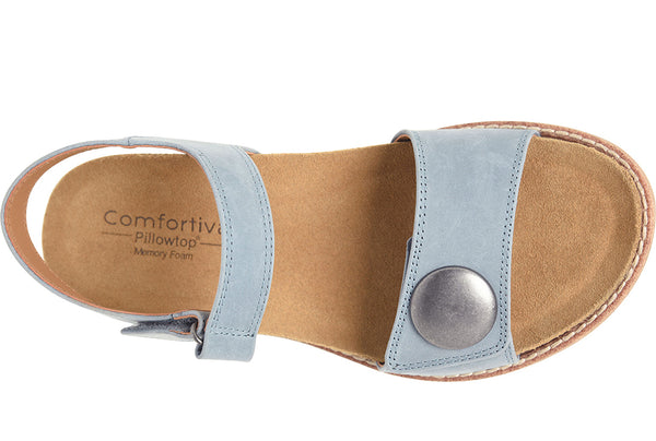 Comfortiva Women's Gwen Slip-Resistant Low Wedge Sandal