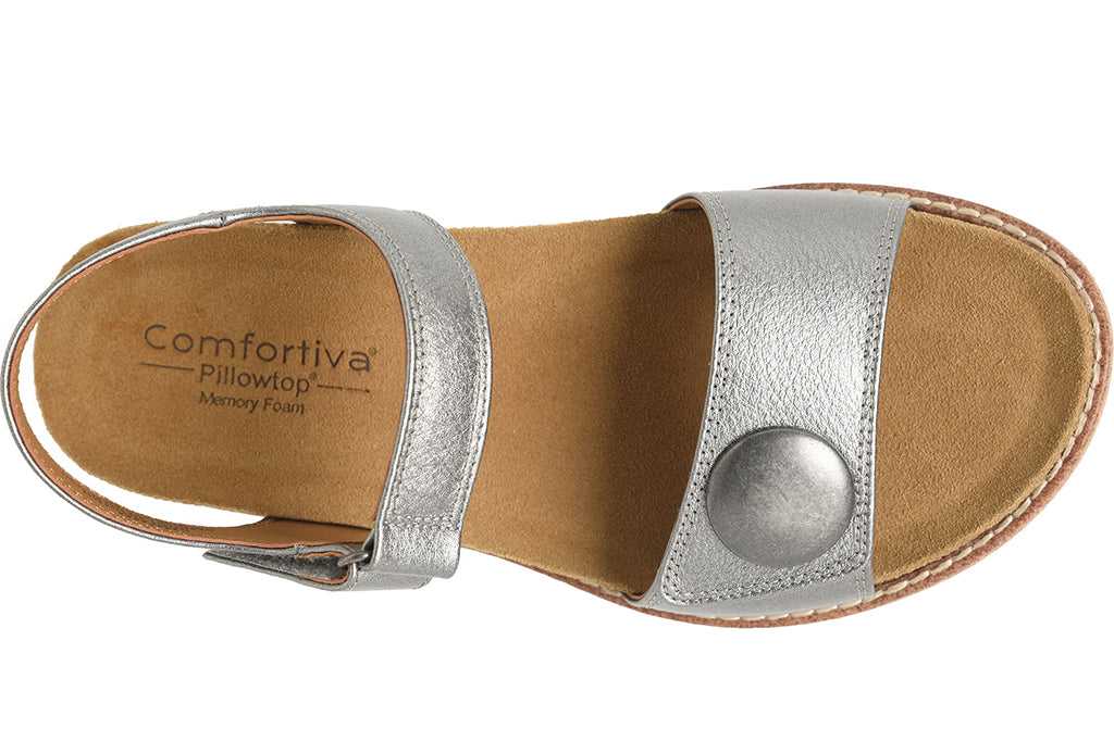 Comfortiva Women's Gwen Slip-Resistant Low Wedge Sandal