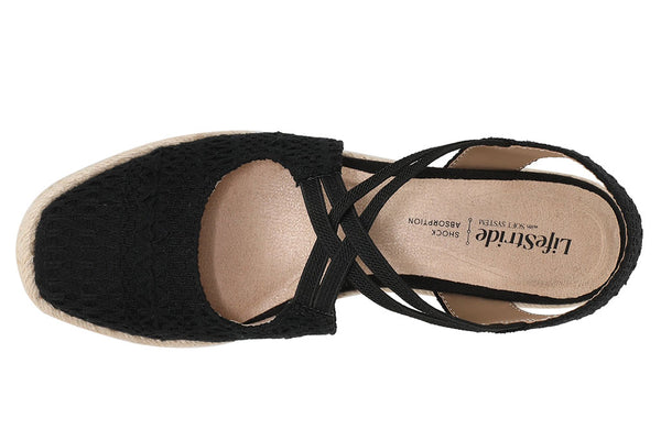 LifeStride Women's Patience Espadrille Wedge Sandal