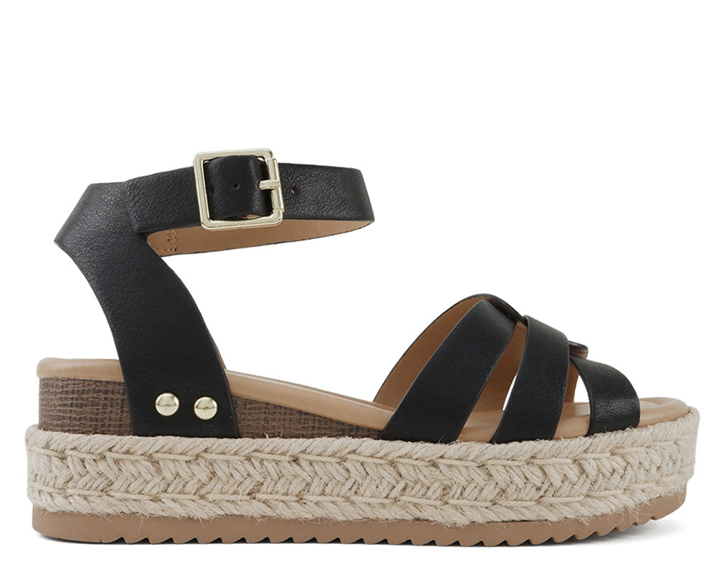 Soda Women's Motive Platform Espadrille Wedge Sandal