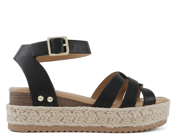 Soda Women's Motive Platform Espadrille Wedge Sandal