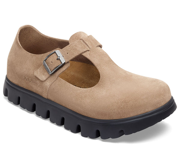 Papillio by Birkenstock Women's Paris Chunky Suede T-Strap Mary Jane
