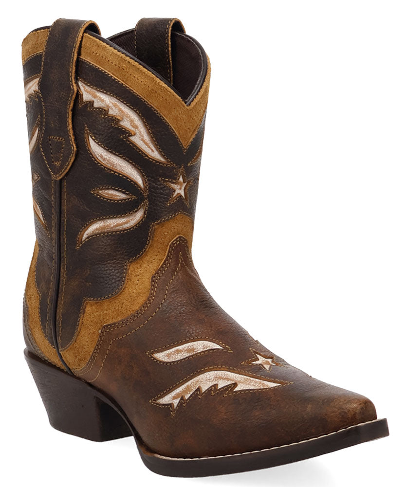 Laredo Women's Tinsley Short Distressed Leather Bootie