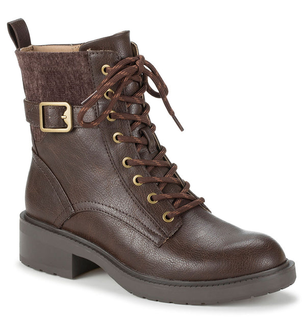 Baretraps Women's Tinsley Lace-Up Slip-Resistant Combat Boot