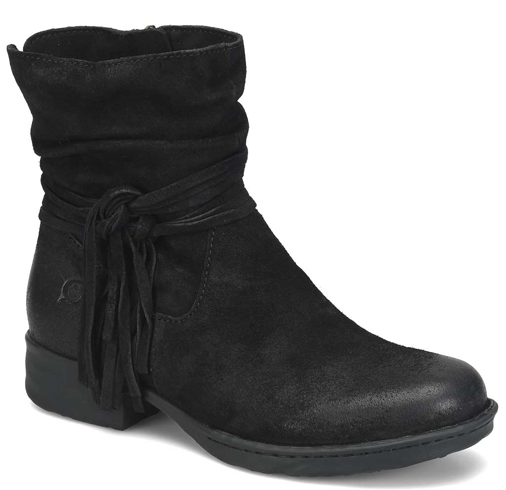 Born Women's Cross Western Fringe Ankle Boot