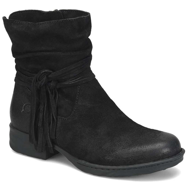 Born Women's Cross Western Fringe Ankle Boot