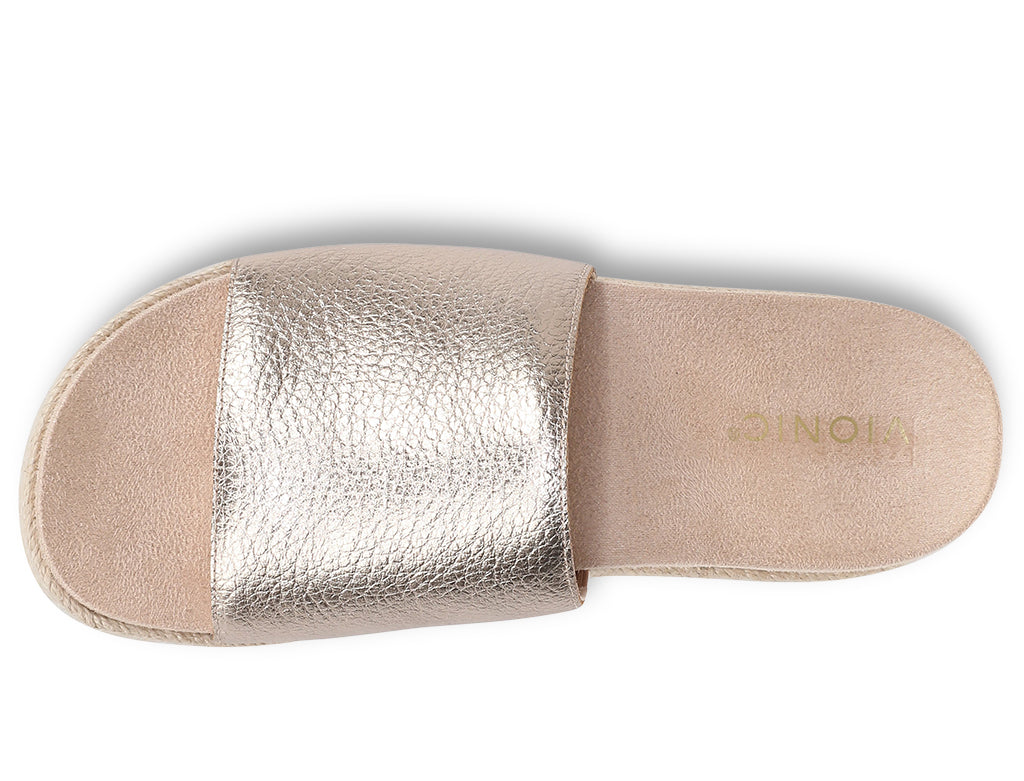 Vionic Women's Yasmina Platform Espadrille Slide Sandal