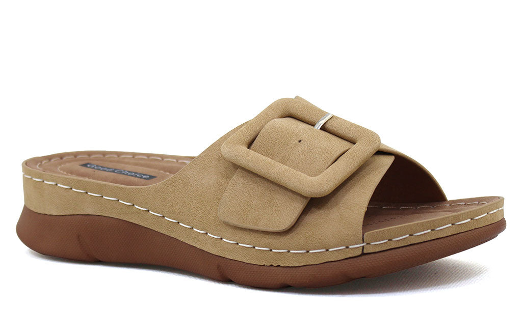 GC Shoes Women's Hamden Buckled Slide Sandals