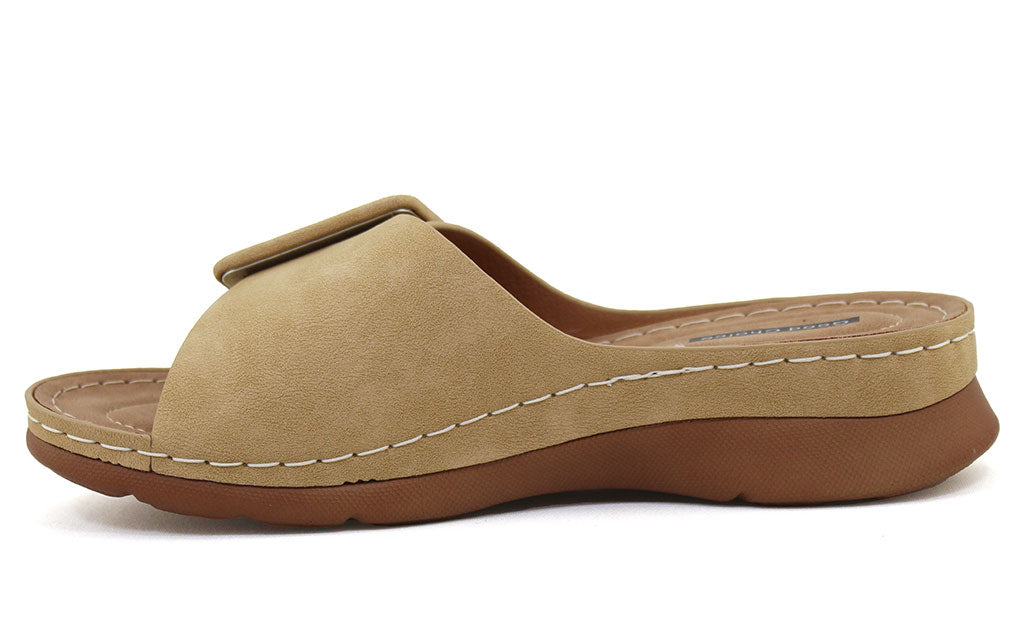 GC Shoes Women's Hamden Buckled Slide Sandals