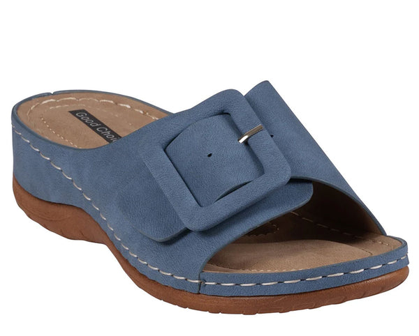 GC Shoes Women's Hamden Buckled Slide Sandals