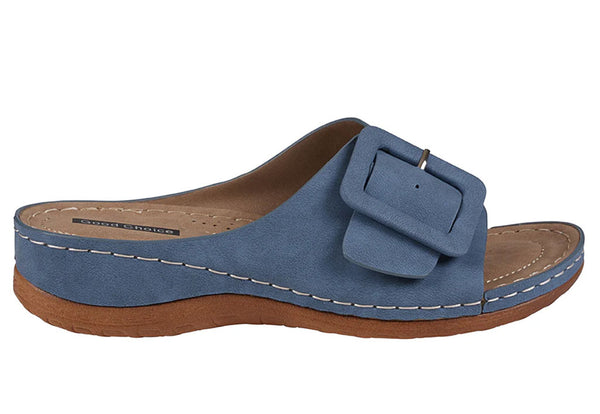 GC Shoes Women's Hamden Buckled Slide Sandals