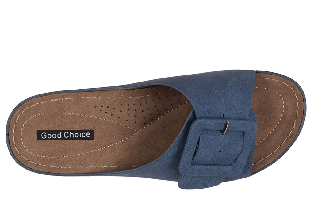 GC Shoes Women's Hamden Buckled Slide Sandals