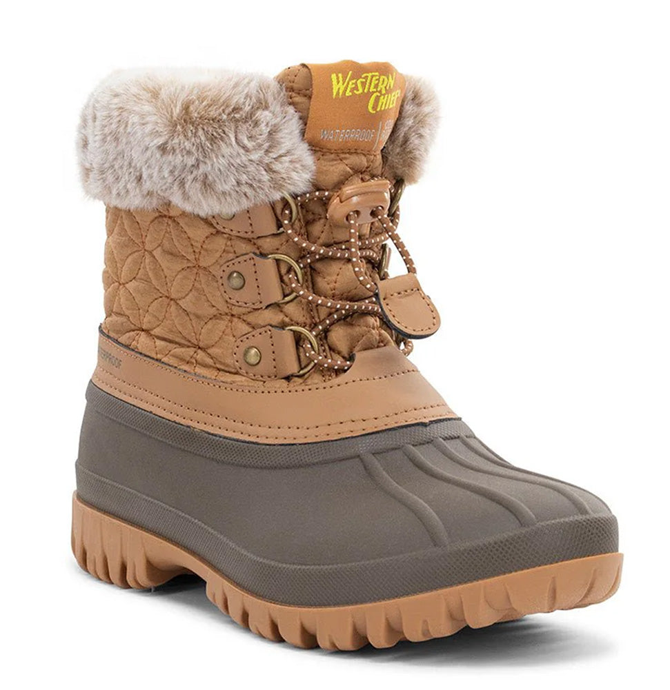 Western Chief Women's Polar Faux Fur Ankle Cold Weather Duck Boot