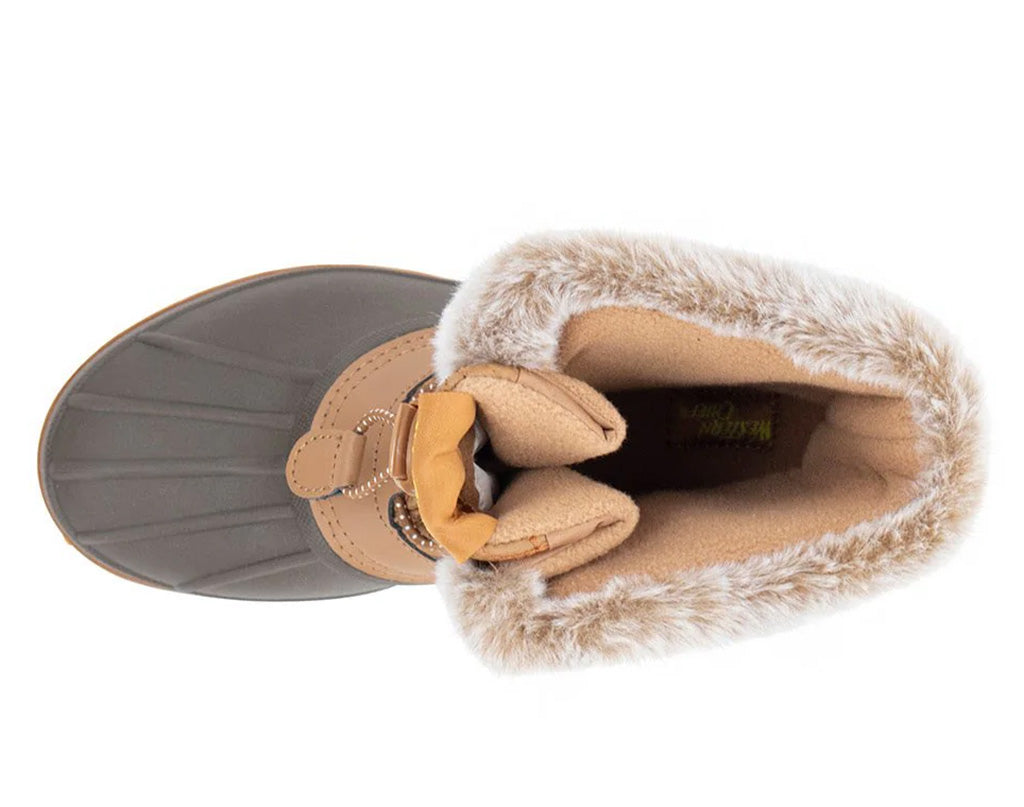 Western Chief Women's Polar Faux Fur Ankle Cold Weather Duck Boot