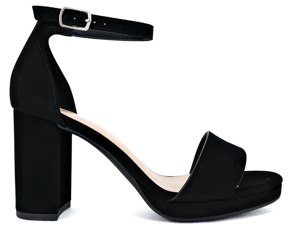 Soda Women's Mood Wide Fit Strappy Pump Sandal