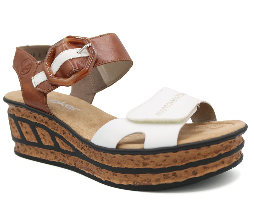 Rieker Women's 67476 Rose Wedge Sandal