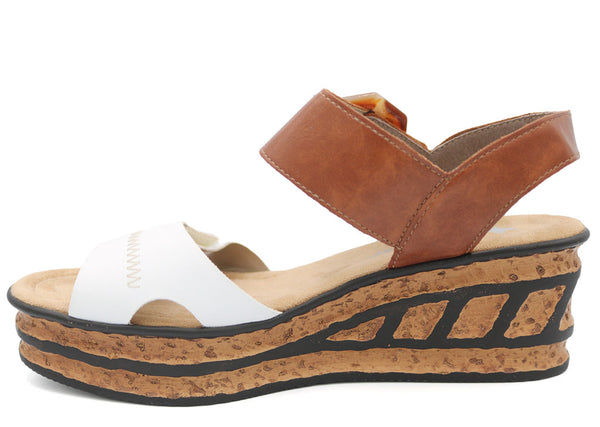 Rieker Women's 67476 Rose Wedge Sandal