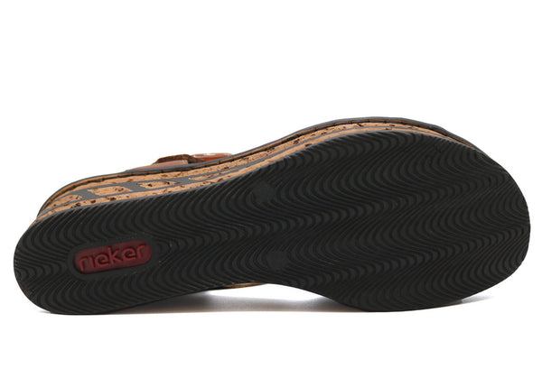 Rieker Women's 67476 Rose Wedge Sandal