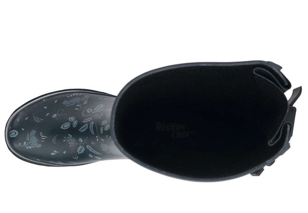 Western Chief Women's Tall Feminine Floral Wide Calf Rain Boot