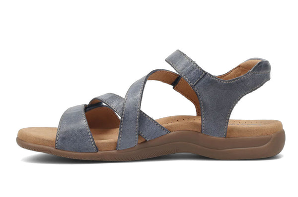 Taos Women's Big Time Asymmetrical Leather Strappy Walking Sandals