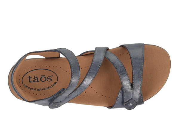 Taos Women's Big Time Asymmetrical Leather Strappy Walking Sandals