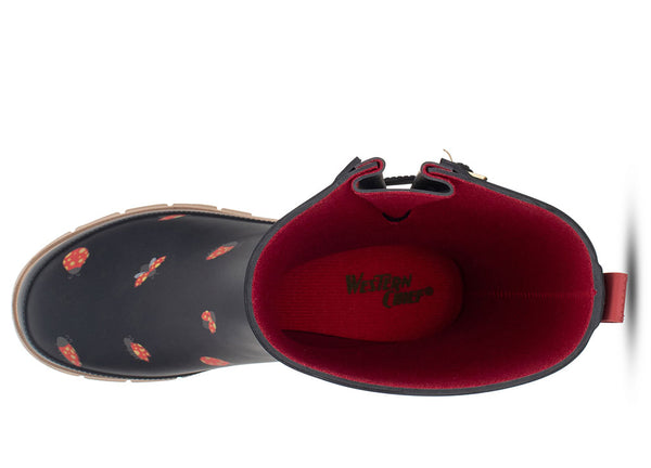 Western Chief Women's Lucky Ladybug Mid Rain Boot