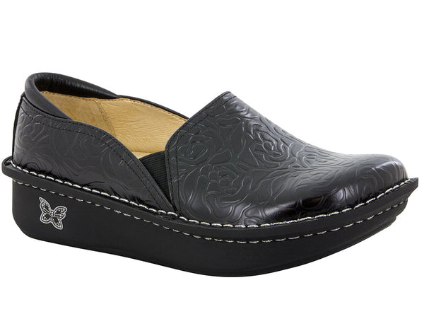 Alegria Women's Debra Black Embossed Rose