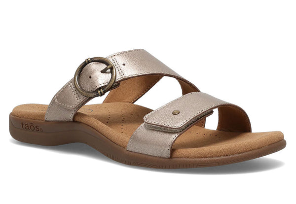 Taos Women's Westside Asymmetrical Leather Slide Sandals