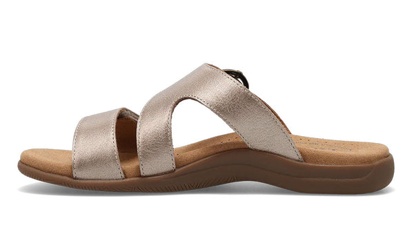 Taos Women's Westside Asymmetrical Leather Slide Sandals