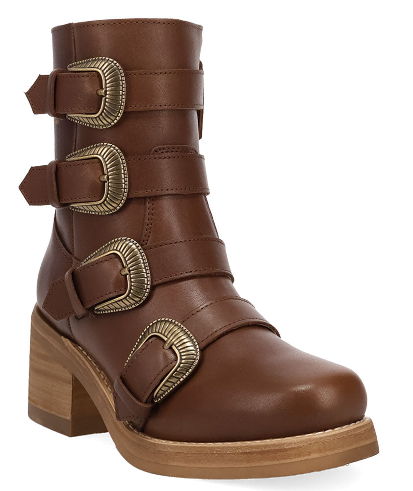 Dingo Women's Topanga Leather Buckle Bootie