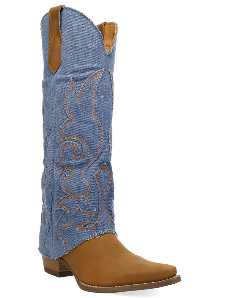 Dingo Women's Blue Jean Baby Knee High Leather Boot