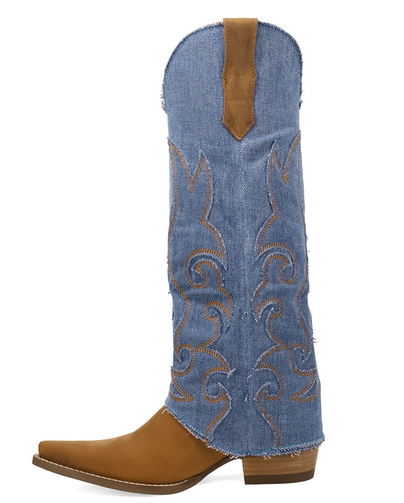 Dingo Women's Blue Jean Baby Knee High Leather Boot