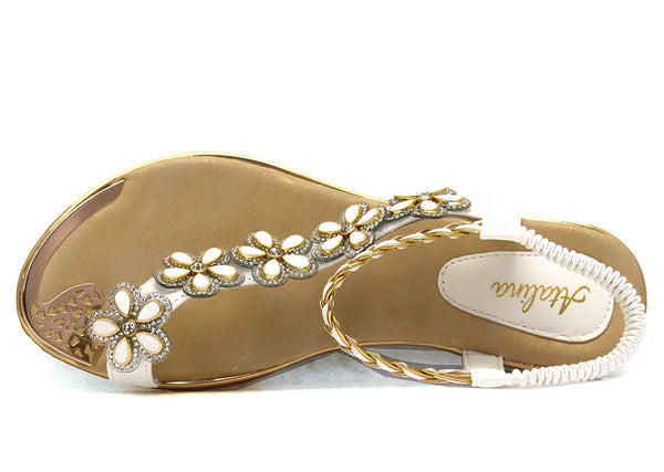 Atalina Women's Flower Flat Sandal