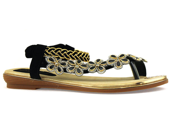 Atalina Women's Flower Flat Sandal