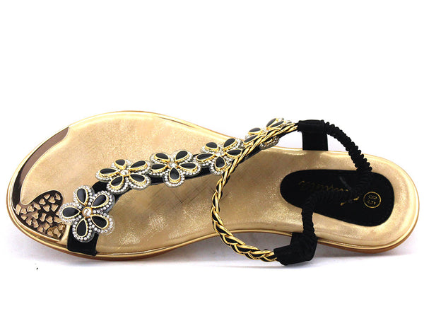 Atalina Women's Flower Flat Sandal