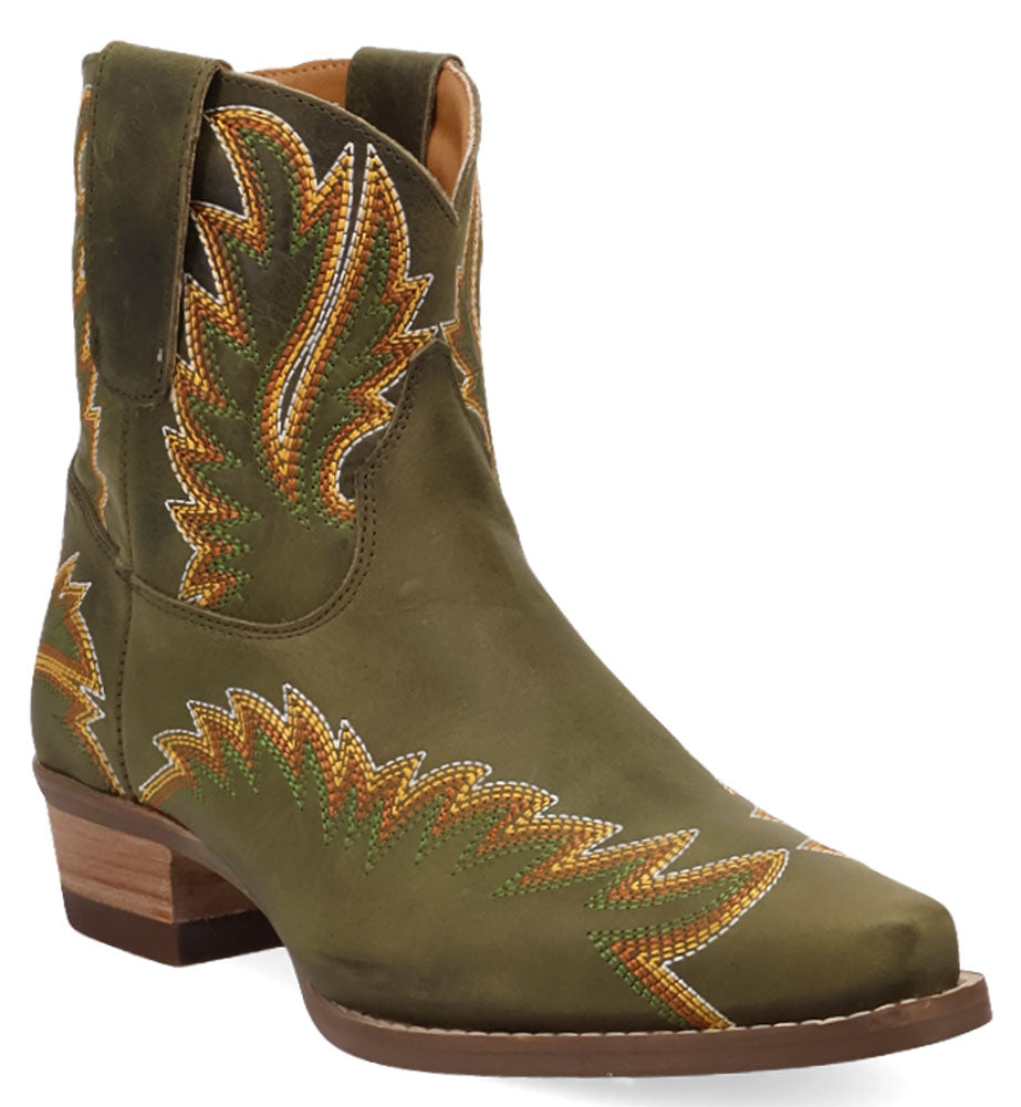 Dingo Women's Laurel Embroidered Leather Bootie