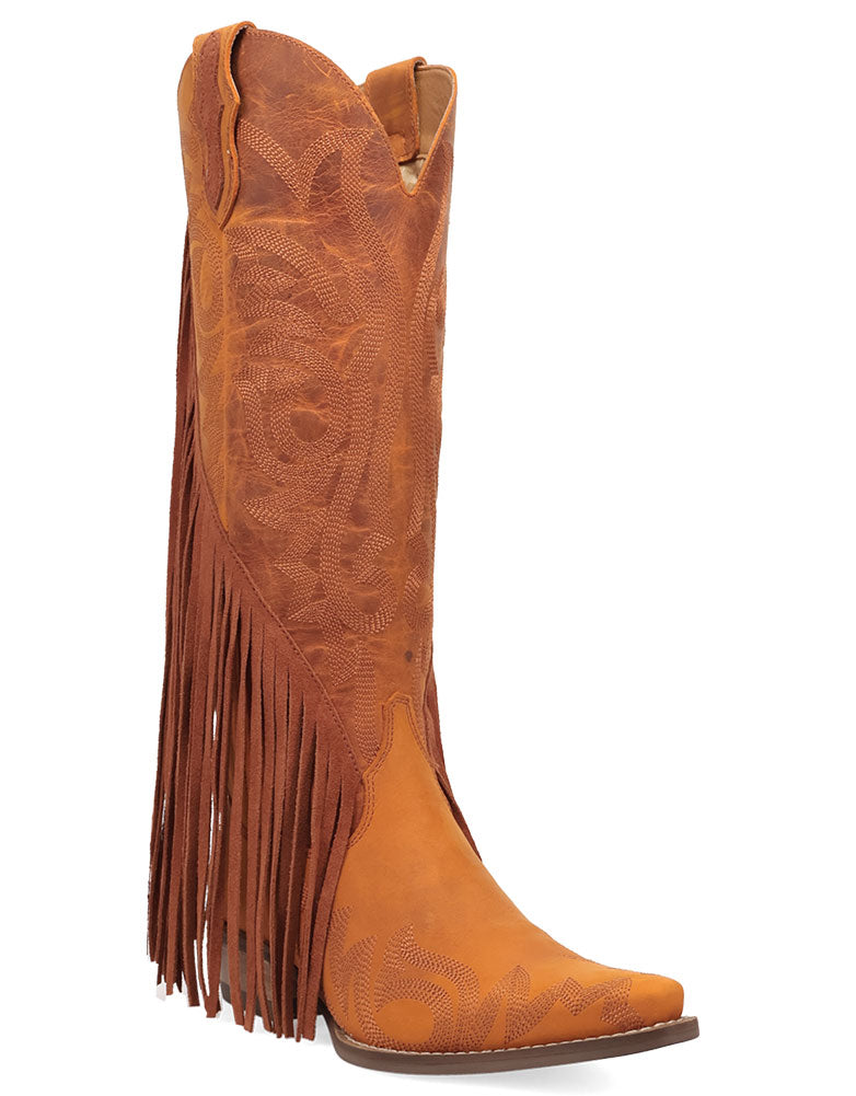 Dingo Women's Walk West Tall Fringe Leather Boot