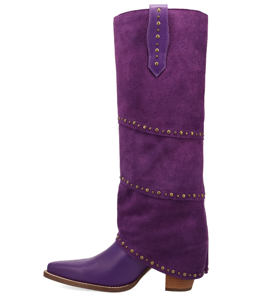 Dingo Women's Texani Knee High Tiered Cuff Suede Boot