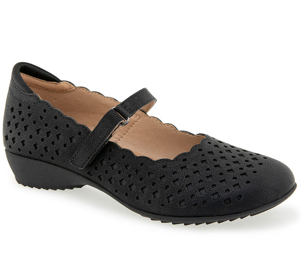 JBU by Jambu Women's Nancy Vegan Geometric Scalloped Mary Jane Flat Shoe