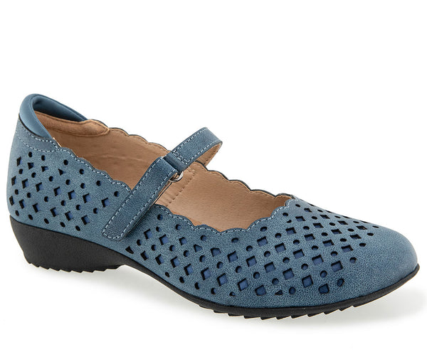 JBU by Jambu Women's Nancy Vegan Geometric Scalloped Mary Jane Flat Shoe
