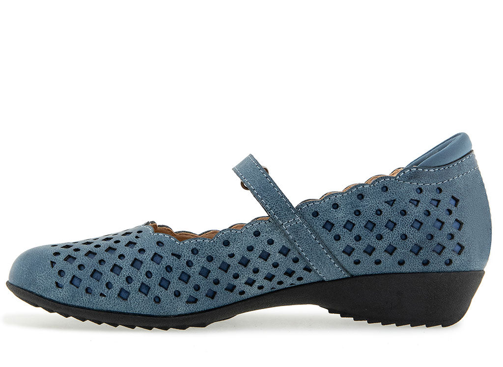 JBU by Jambu Women's Nancy Vegan Geometric Scalloped Mary Jane Flat Shoe