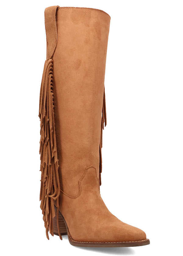 Dingo Women's Twister Fringe Leather Knee-High Boot