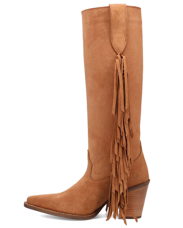 Dingo Women's Twister Fringe Leather Knee-High Boot