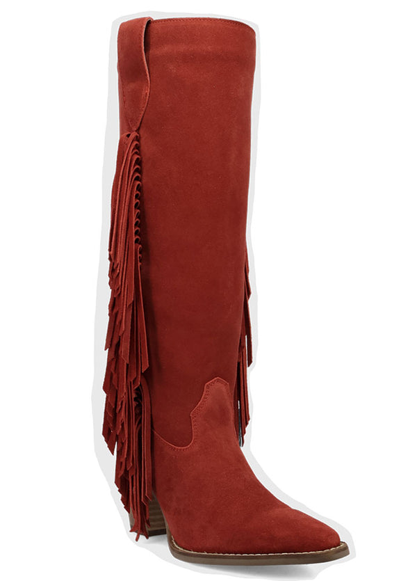 Dingo Women's Twister Fringe Leather Knee-High Boot