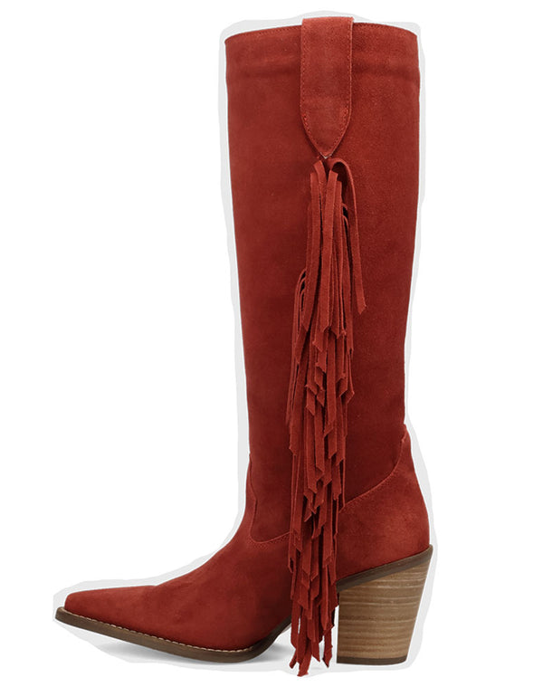 Dingo Women's Twister Fringe Leather Knee-High Boot