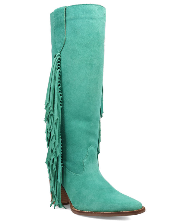 Dingo Women's Twister Fringe Leather Knee-High Boot