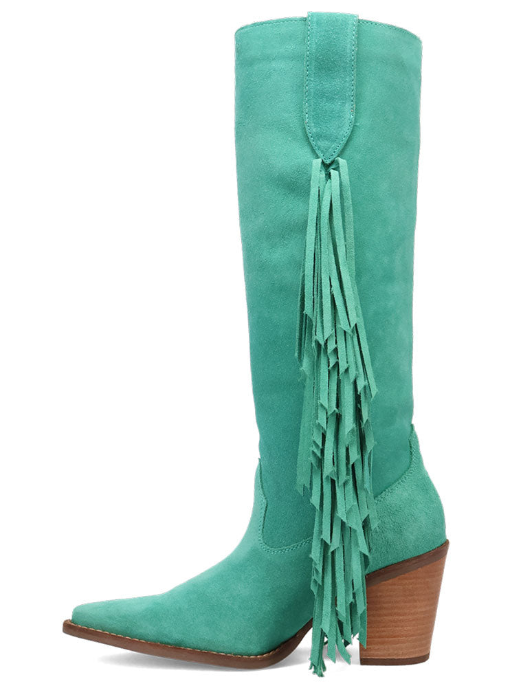 Dingo Women's Twister Fringe Leather Knee-High Boot